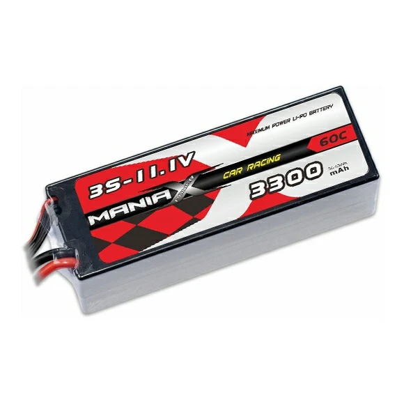 3S-11.1V 3300mAh 60C keményházas versenyautó akkumulátor