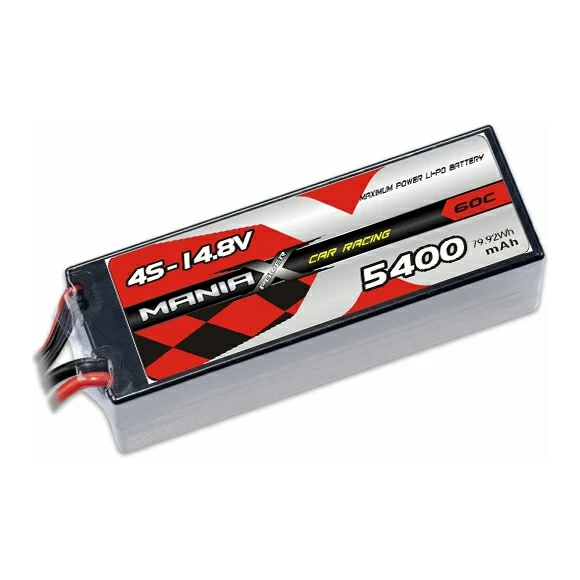 4S-14.8V 5400mAh 60C keményházas versenyautó akkumulátor