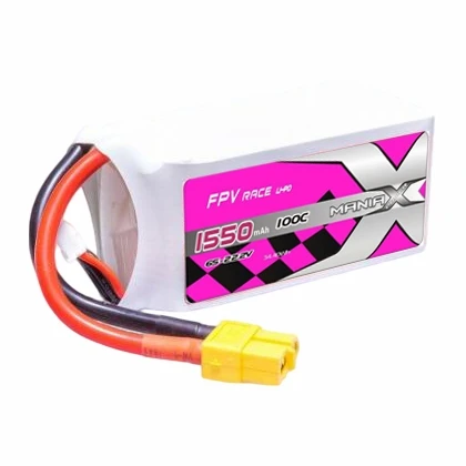 6S-22.2V 1550mAh 100C FPV Racing Lipo akkumulátor