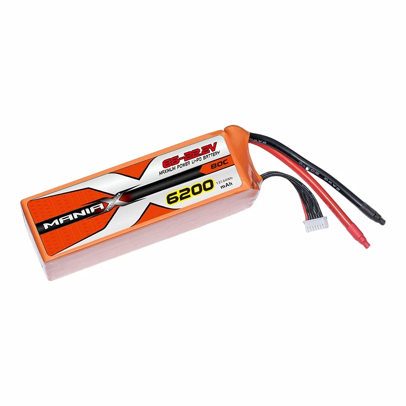 6S-22.2V 6200mAh 80C Lipo akkumulátor